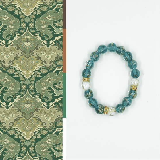 10mm Golden-Green Glaze with Luster